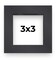 Square Shadow Box 3/4" Depth Black Picture Frame - UV Acrylic, Backing, Hanging Hardware